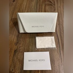 New Micheal Kors White Glasses Case